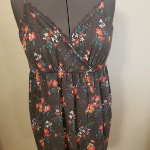 Navy Floral Maternity Top